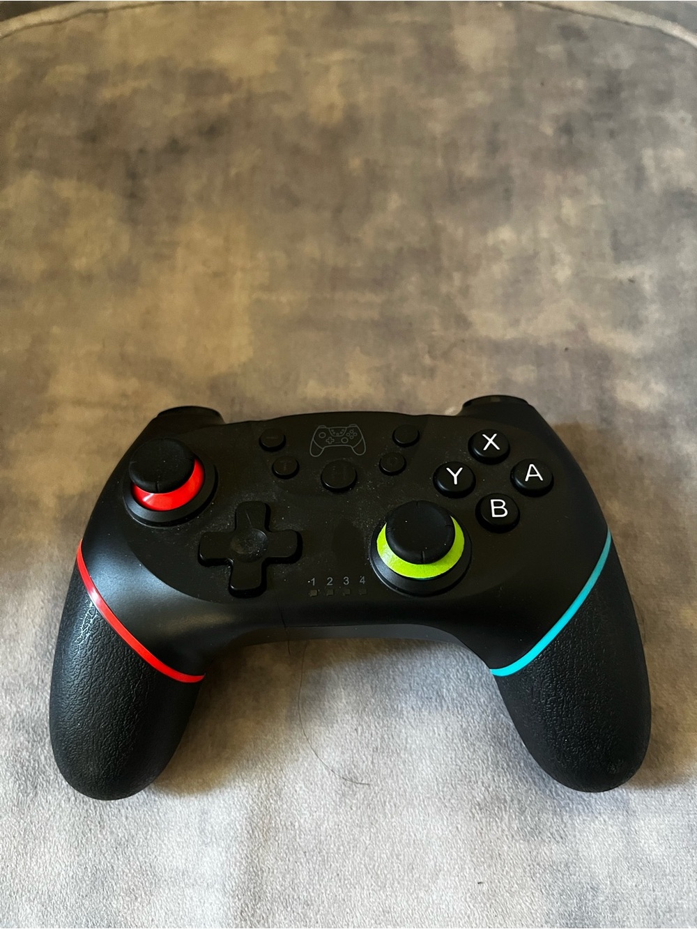 Wireless nintendo Switch Black Game Controller with Red & Neon Green Accents